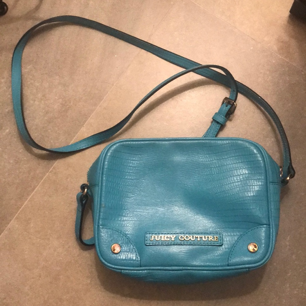 JUICY COUTURE Baby Blue Purse w/ Gold Accents